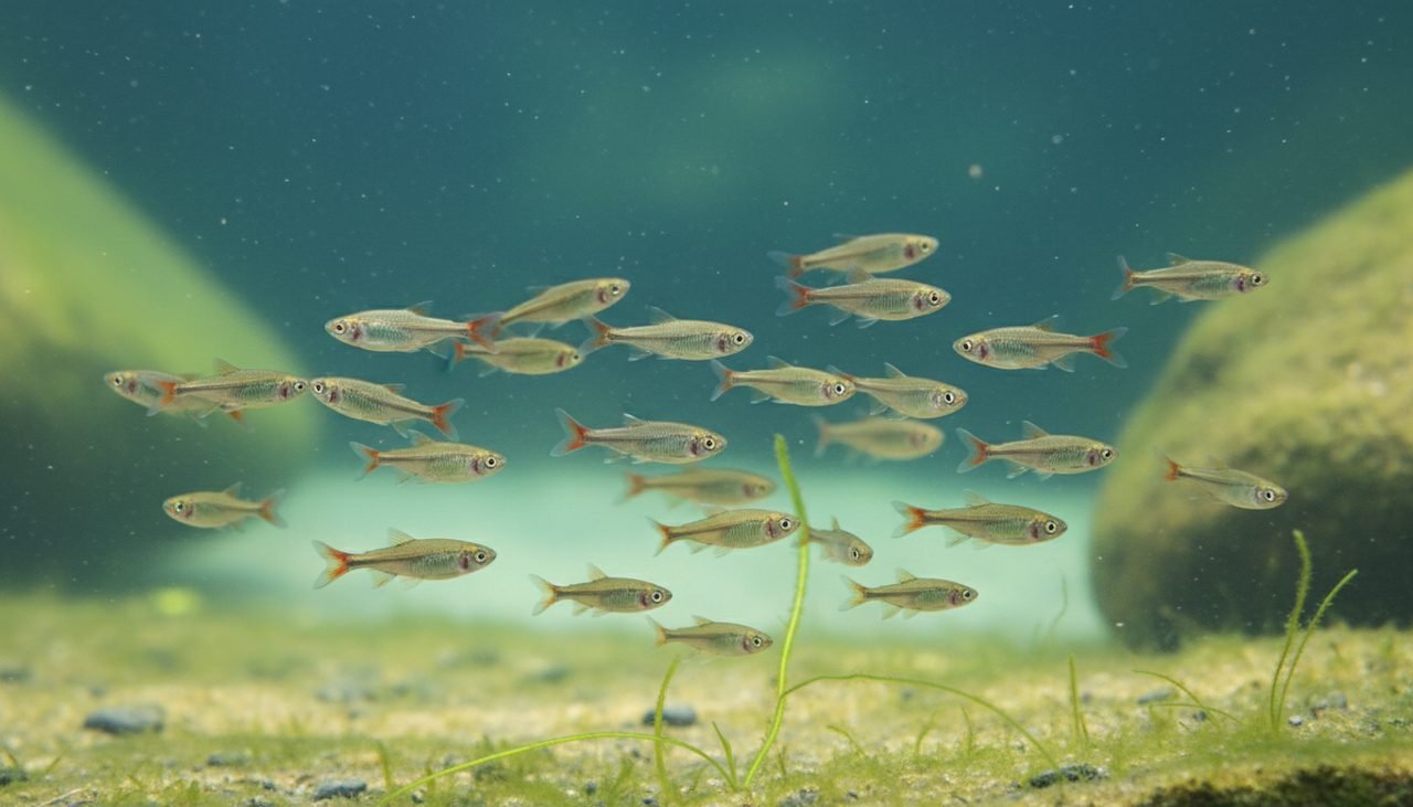 White cloud mountain minnows, coldwater schoolers that pass the mouth test